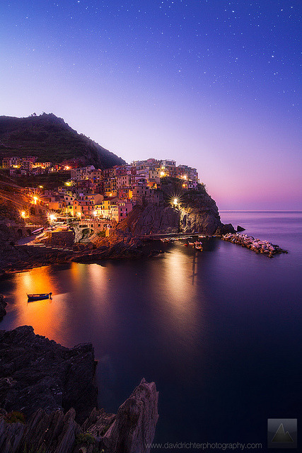 coiour-my-world:Celestial Coast - Manarola, Cinque Terre, Italy by david.richter on Flickr.