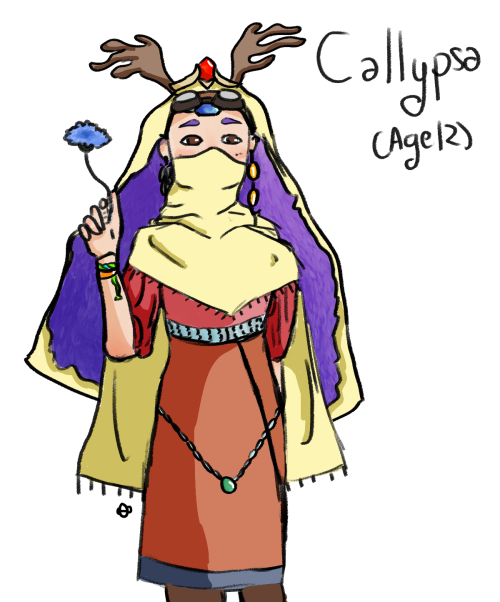 Callypsa, Goddess Of The Moon And The Night Sky- Pre-ascendency, As A 12-year Old Heir To The Throne.