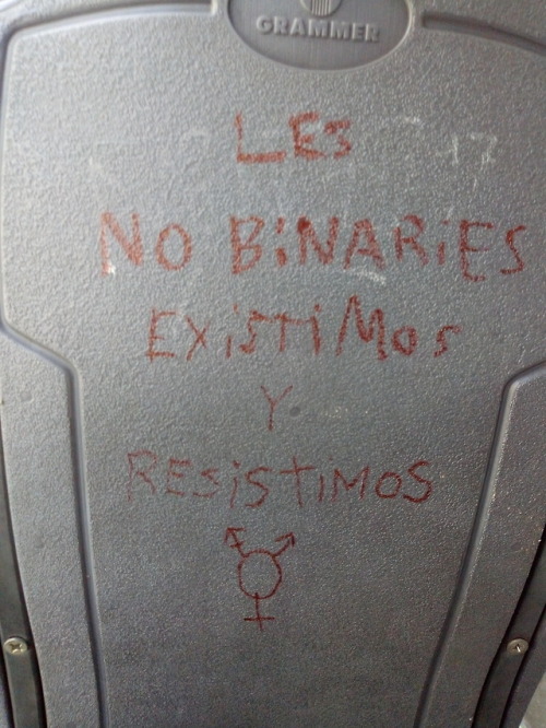 Porn photo queergraffiti:  “Us non-binary people exist