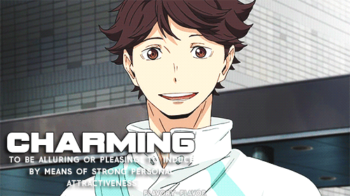 flavory-flavor: oikawa tooru + character traits insp [ x ]