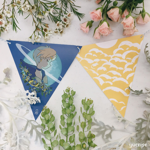 Photos of my Sailor Moon flagsets I’ll have available at upcoming conventions! twitter | ig 