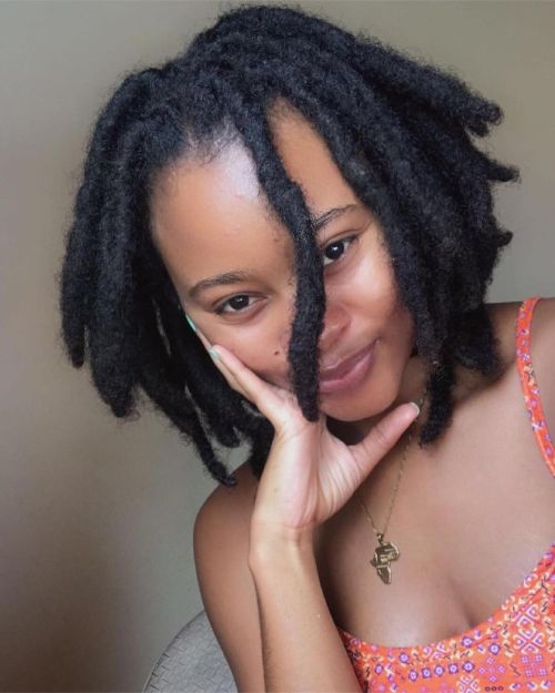 Do you sometimes wish your locs were thicker? Featured Queen @always.raine#iamlocd #locs #locjourney