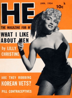 Lilly Christine Is Featured On The January ‘54 (Vol.1-7) Cover Of ‘He’; A