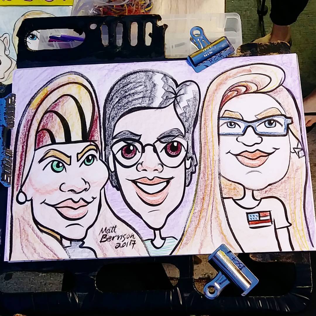 Drawing caricatures today at Dairy Delight in Malden. #art #drawing #caricature #portrait