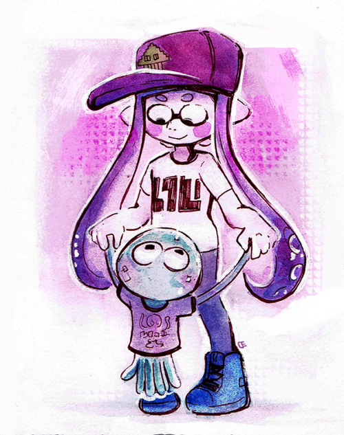 couple of more splatoon themed inktobers