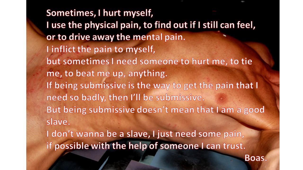 Since yesterday, I look upon this text that I wrote some years ago in a different