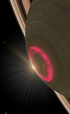 the-wolf-and-moon:Saturn’s Aurora