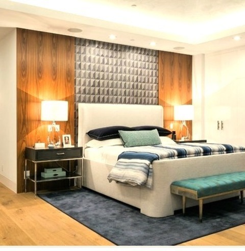 Orange County MasterBedroom - Huge Contemporary Master Light Wood Floor And Beige Floor Bedroom Idea