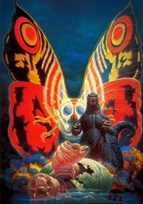 wani-ramirez:Godzilla movie posters by Noriyoshi Ohrai