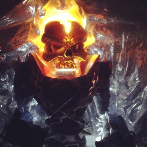 lil bit ofa #LED + plastic bag makes #subcasts #ghostrider wicked #marvel