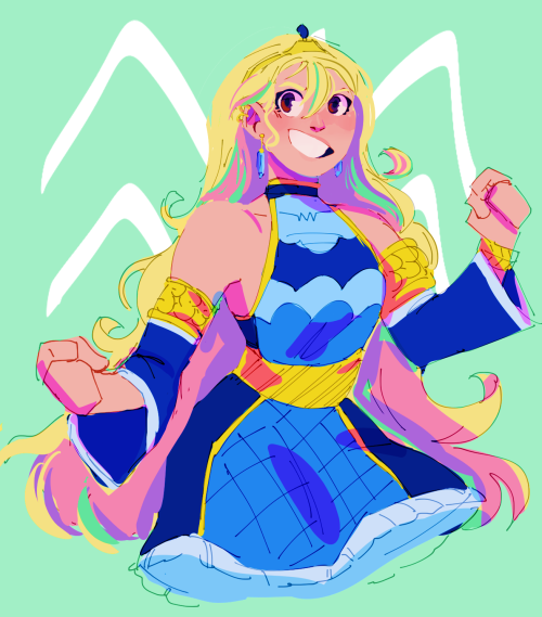 zai-doodles:yeet i doodled my redesign for lucys Aquarius star dress bc y notheavily inspired by aqu