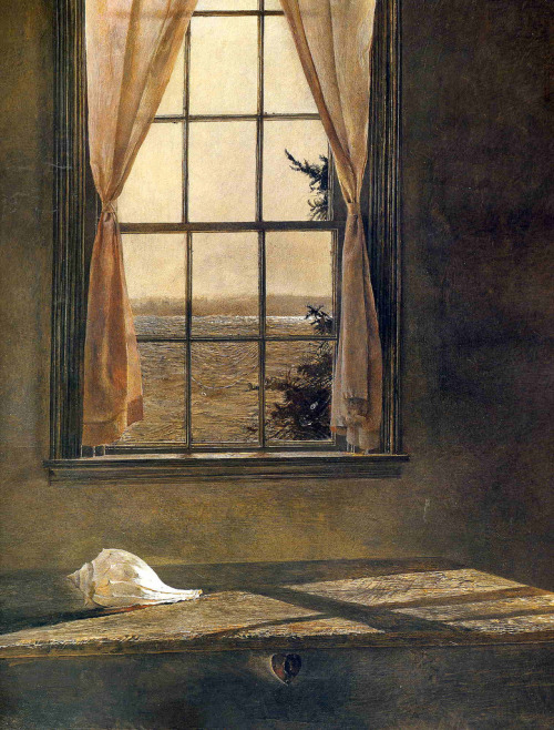 birdsong217:  Andrew Wyeth  Her Room, 1963, (detail). Tempera on panel. 