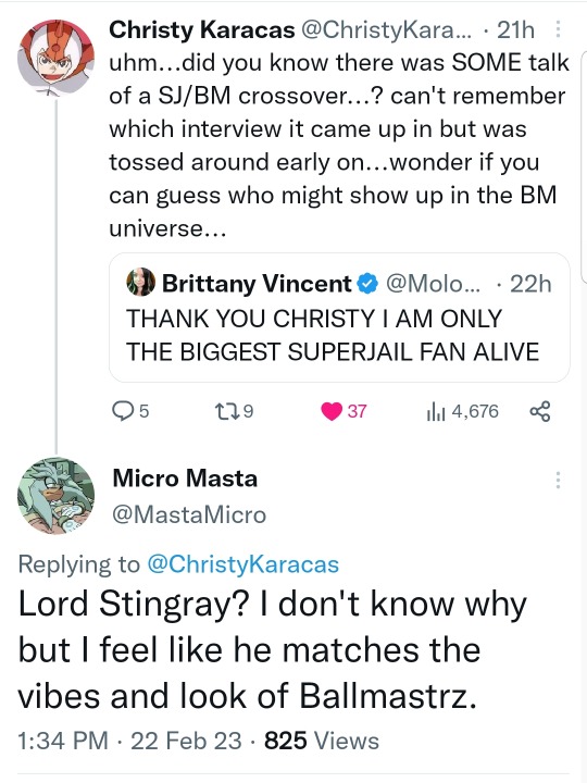 According to this thread by Christy Karacas (creator of Ballmastrz) there was talk