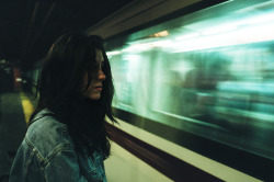 coltre:  Took this picture of my friend Morgana, lost in her thoughts while waiting for the train. 