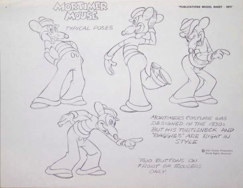 More model sheets from the 1971 Disney Publications stack. Villains this time–Peg Leg Pete, the Beag