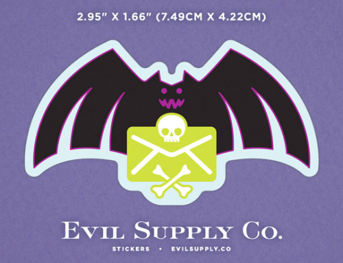 Bat Dispatch sticker ($1.25)If you are sending a message a short way, drop it in mail and let the Ne