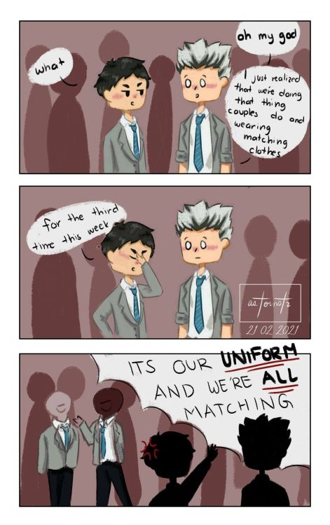 Have some Haikyuu! Bokuto x Akaashi incorrect quote comic lmaoo