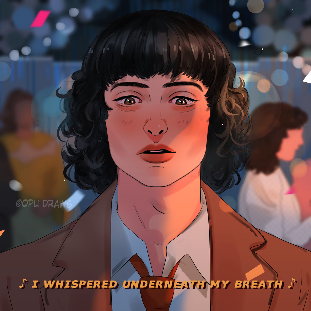 i'm a lonely planet now — [ID: digital art of Will Byers from Stranger