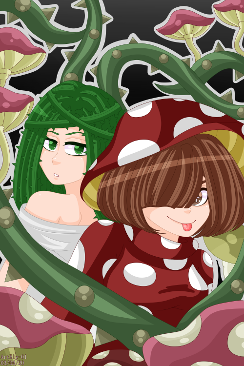 artely-01: mushroom & thorn friends