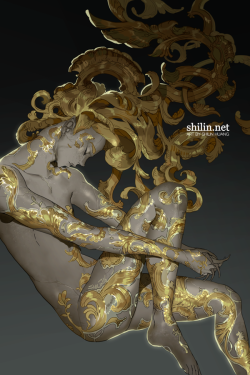 okolnir:  I like drawing ornaments a lot, and when I enjoy things I like I enjoy them best in excess, so here’s an excessive amount of baroque ornaments c: ————————- High resolution jpgs Step by step work in progress screenshots big,