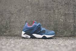 wantering-sneakers:  Puma Blaze of Glory Tech - Copen Blue / Red