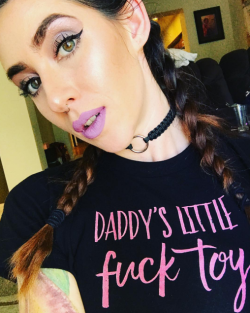 kinkycloth:  Daddy’s Little Fuck Toy top, featuring Victoria.babygirlGet it here 💕Please don’t be mean and remove captions :( 