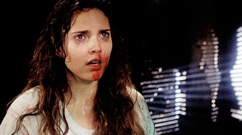 ghostsinthesheets:SCREENCAP MEME    favorite final girls ⟶ bruised and battered   ↳ asked by @girlsa