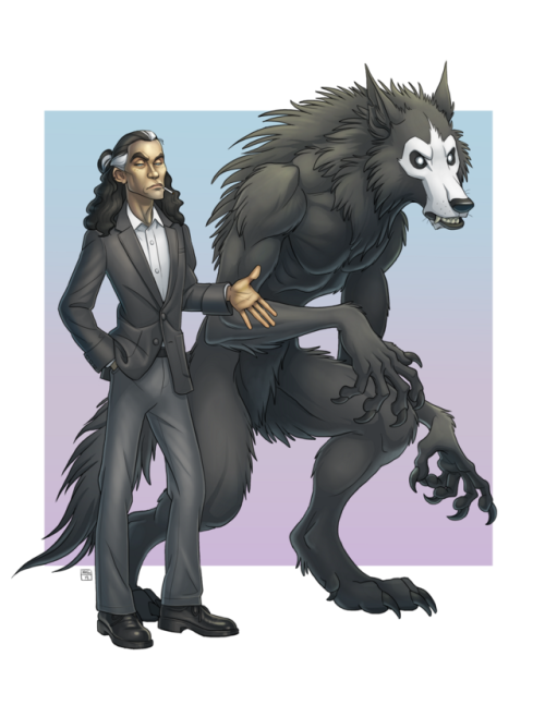 My Crescent Moon, Bone Shadow werewolf I’m playing in an online Werewolf the Forsaken campaign. Here