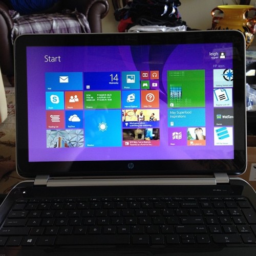 My shiny new you and it’s a touch screen too! 😍 #hp #laptop #windows8 #love #computer #toy #touchscreen