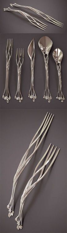 treasures-and-beauty - 3D Printed Silverware. Design by Francis...