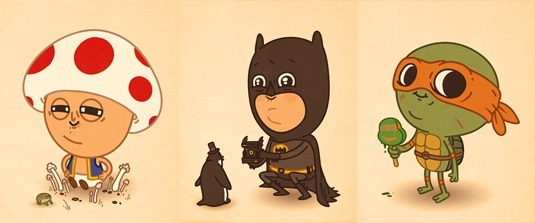 inspiringpieces:  Pop culture icons transformed into adorable charactures  Characters