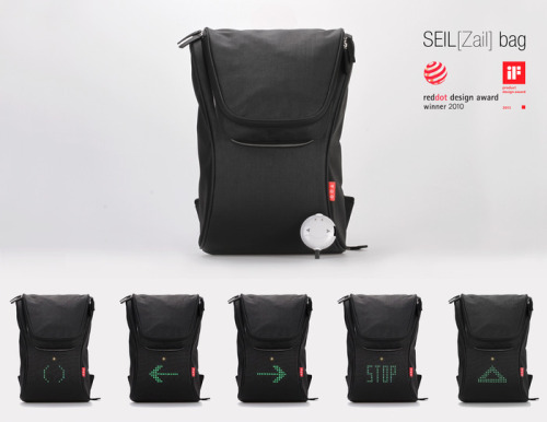 tristianmakhai: jackyan: jebiga-design-magazine: Finally! SEIL Bag - LED Equipped for Cyclists Sourc