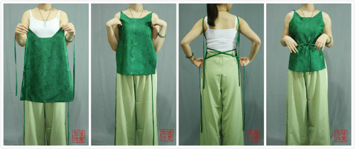 Chinese Hanfu tutorial: How to wear pants and two types of underwear in Song Dynasty.  By 瞳莞   Model