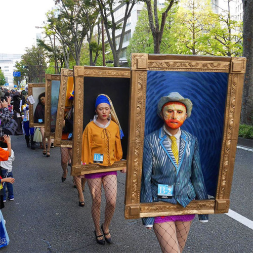 identity-of-design:This year’s best halloween costume goes to theses Japanese art student