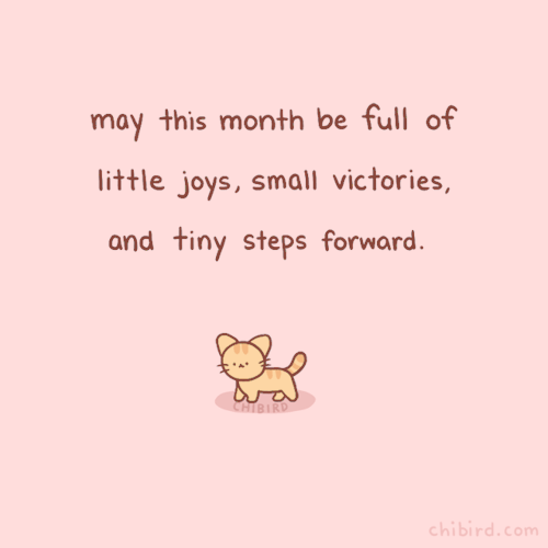 chibird:  May this little cat start your May off right! ♡   Cherry blossom sale | Positive Pin Club | Webtoon    