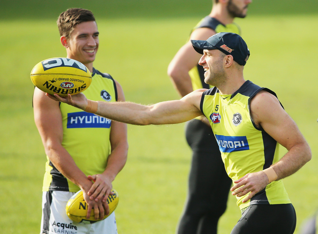 giantsorcowboys:  Wednesdays in Tights! Chris Judd And The Blues Are True Believers