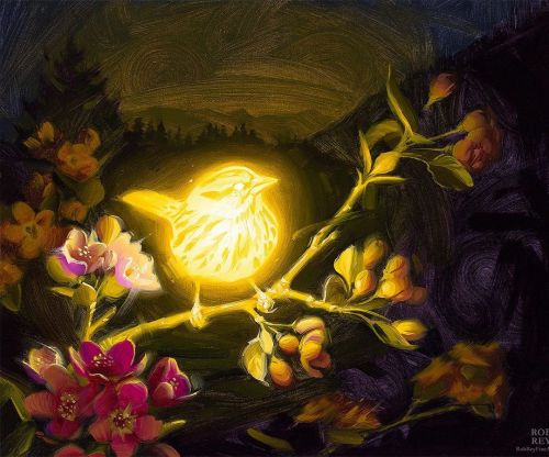 Bioluminescence : Tenacity Oil, 8 x 10 inches Sold in my Rehs Gallery show last fall.  The light of 