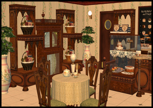 If you were waiting to download my redone version of VitaSims Victorian Tea Shop, here it is! As alw