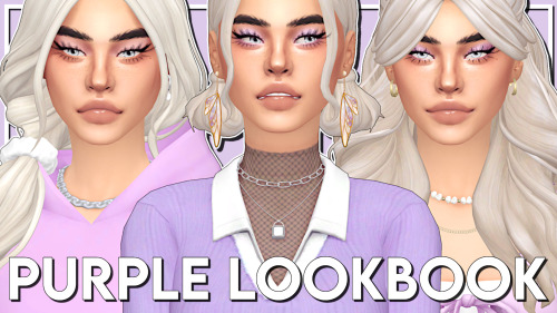 ⭐️ N E W  V I D E O ⭐️ The Sims 4 | PURPLE LOOKBOOK | + CC LinksI created 3 very different purple ou