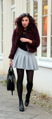 fashion-tights:  Fur Bomber Fur Bomber Jacket