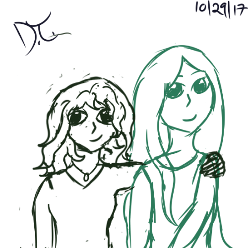 Kisara and Isabel ( @mpuzzlegirl oc)Realized I’ve never really done a drawing of them before. So dec