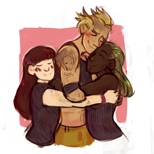 z41d:It’s messy and I said hiatus but I need this out of my system, I love hugs… Also while I 100% a