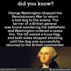 did-you-kno:  Happy Birthday, George Washington!  Thanks for saving some dude’s dog.  Source   He also used the teeth of his own slaves to make his dentures