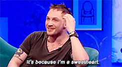 brookaster:  10 reasons why we love Tom Hardy: 10/10 because he’s gentle, adorable, sexy, incredibly talented man with good heart. Even he knows that he’s such a sweetheart. And he makes lots of funny faces. And you just can’t not love him. It’s