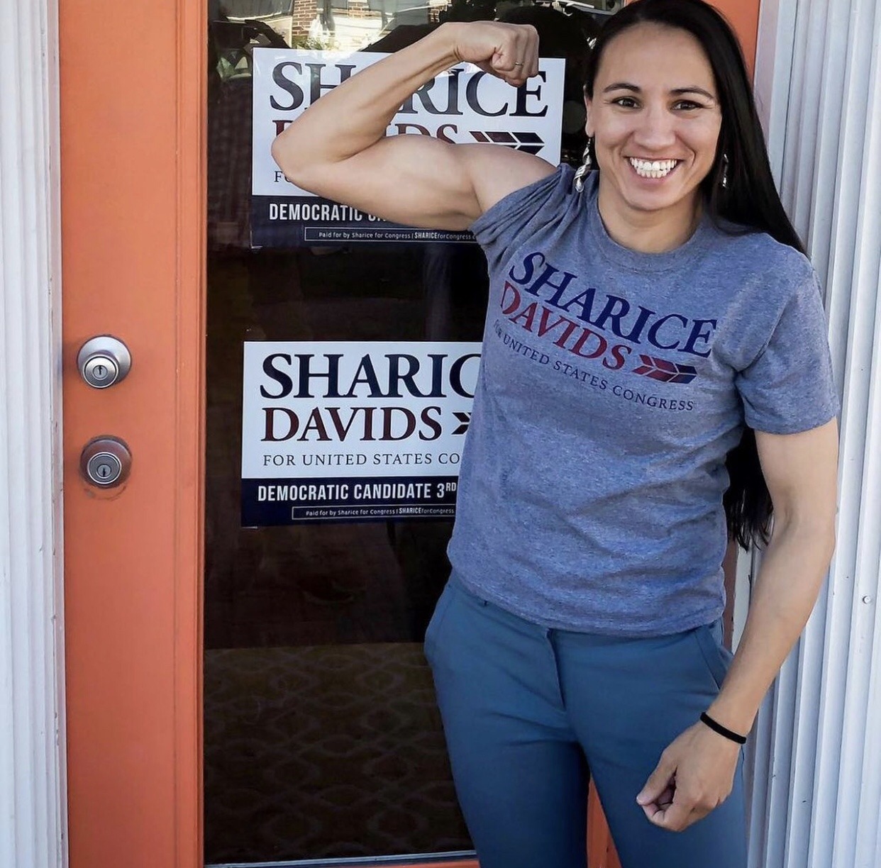 spacecowboyxo:  girls4thor: sharice davids just unseated a republican in the middle