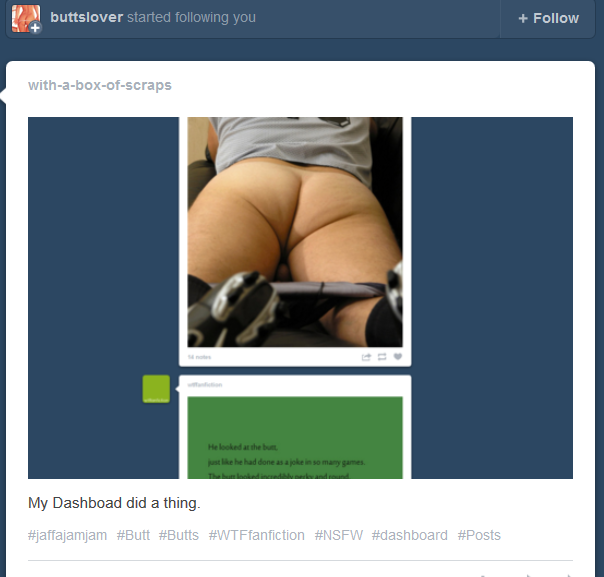with-a-box-of-scraps:  …My dashboard did another thing. Buttception.