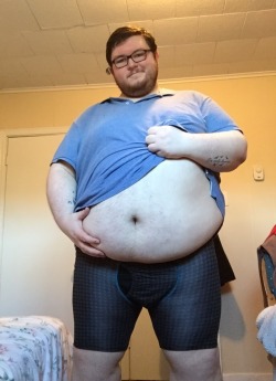 chubby-and-easily-scared:  So a friend sent me some undies off of my wishlist for my birthday this week and they fit perfectly! Since it’s been a while I figured I’d throw out a tummy Tuesday pic for you guys.