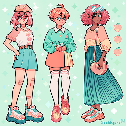 I did an exercice where i studied Fresh_Bobatae ’s style, it was very interesting and i learnt a lot ! Since animal crossing, i love the peach fruit and i want to draw it on everything I crave for a peach should bag too haha, but i couldn’t find one on the internettwitter.com/fresh_bobatae #Aesthetic#aesthetic art#peach ootd#peach outfit#aesthetic outfit#summer vibes#drawing#illustration#aesthetic drawing#ootd drawing#ootd fashion#outfits drawing#pastel art#pastel colors#pastel outfits #animal crossing peach #pink hair #pink and blue #teal#peach bag#sparkly#harajuku#harajuku fashion