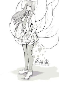 Academy Ahri sketch ^^