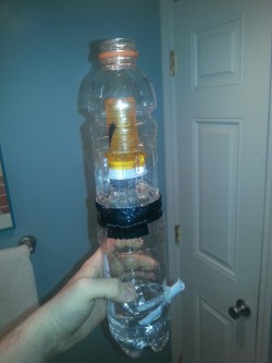 lsdpool:  My friend lives with his parents and doesnt have a bong of his own. Keep in mind, he’s creative. This is a homemade bong with a working perk in it. @tedgumby